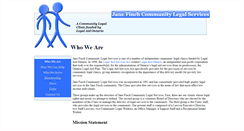 Desktop Screenshot of janefinchcommunitylegalservices.ca