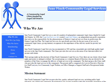 Tablet Screenshot of janefinchcommunitylegalservices.ca